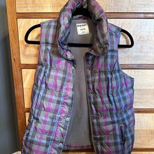 Old Navy Plaid Puffer Vest